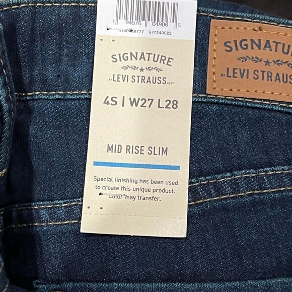 NEW Levi Strauss Mid Rise Slim Jeans Women’s 27 - Picture 5 of 5